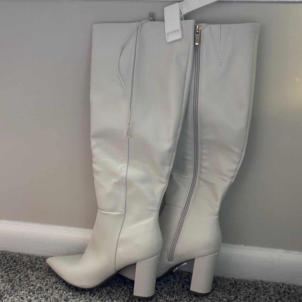 Elegant White Knee-High Boots